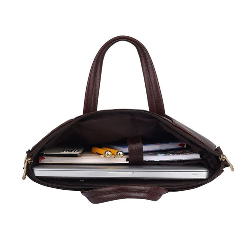 Vinay Flap Genuine Leather Slim Laptop Bag/ Office Bag Hive